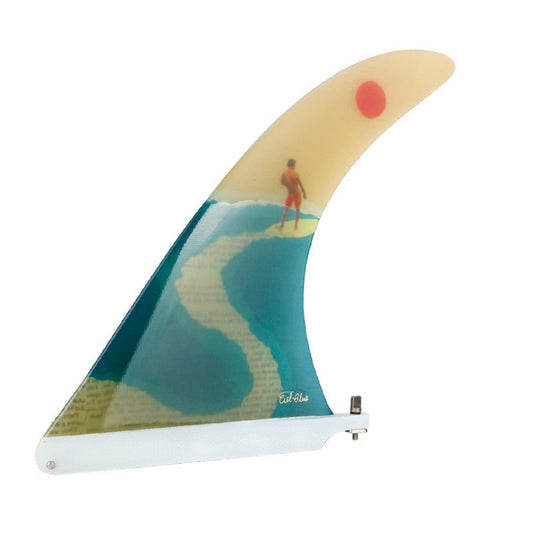 CielGlue Cream 9.75" longboard fin - Deflow Surf