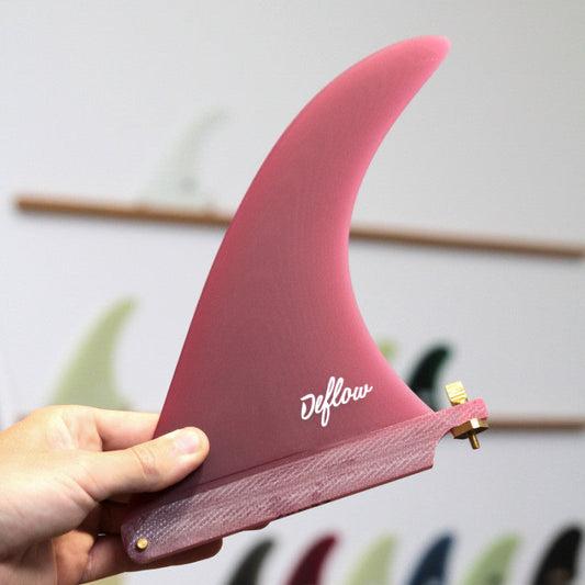 Deflow Cream longboard fin - burgundy