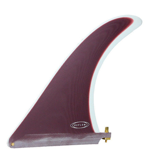 Cream 9.75" longboard fin - Dark Cherry - Deflow Surf