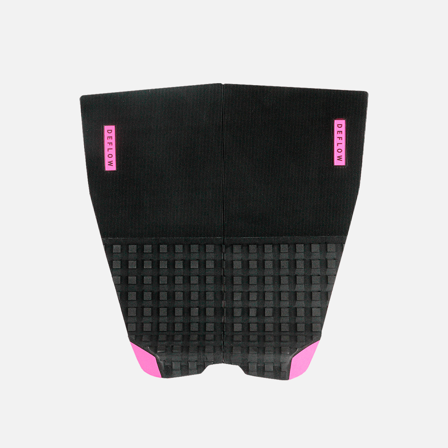 Deflow 2 Piece pad black deck grip for surfing with textured design.