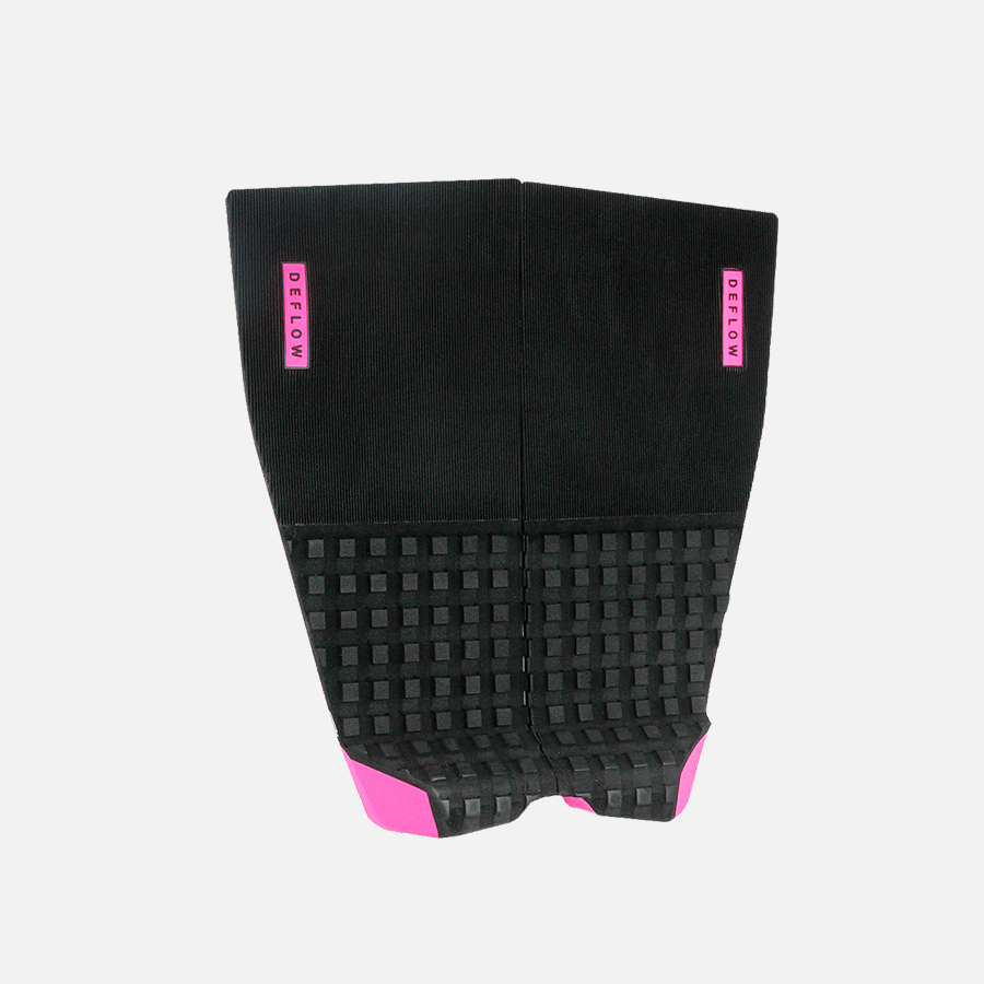 Deflow 2 Piece pad black deck grip for surfing with textured design.
