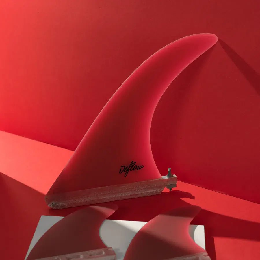 Deflow Cream longboard fin - burgundy - Deflow Surf