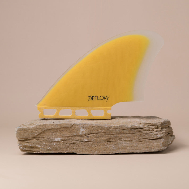 Deflow Palm twin fin - full  tab - mustard